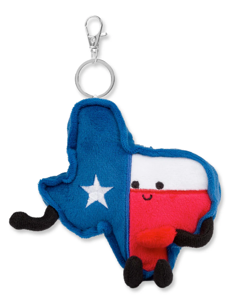 Texas "Lone Star Flag" Stuffed State Keychain