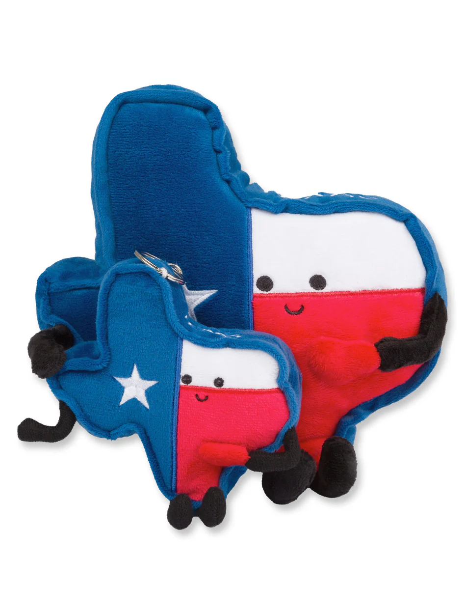 Texas "Lone Star Flag" Stuffed State Keychain - Image 3