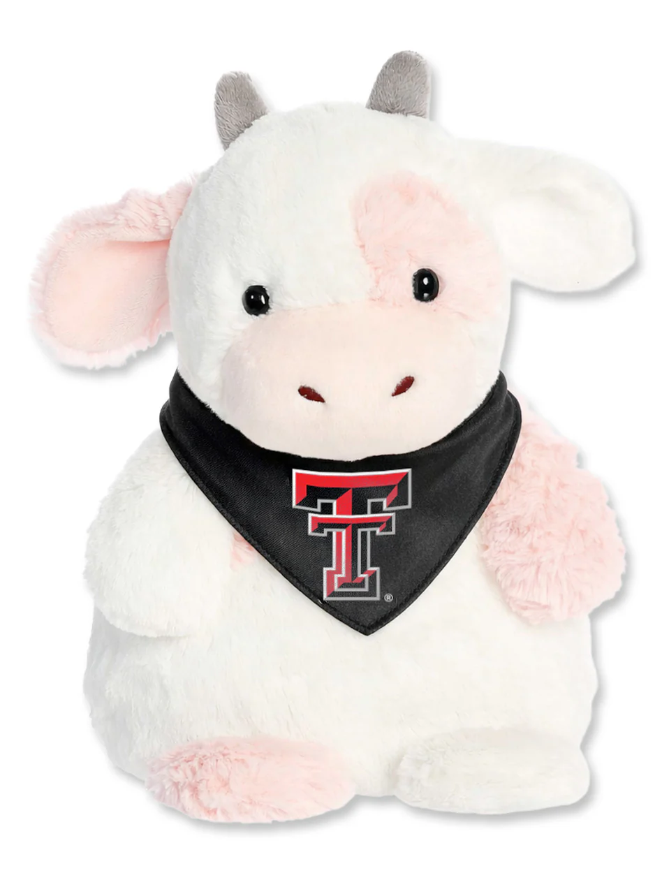 Texas Tech 12.5in "Serene Strawberry Cow" Microwaveable Weighted Huggle Pals