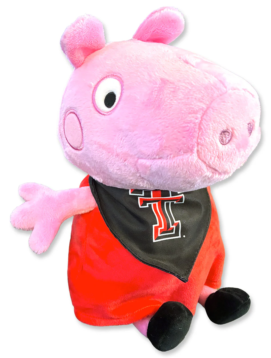 Texas Tech 12" Peppa Pig Stuffed Animal