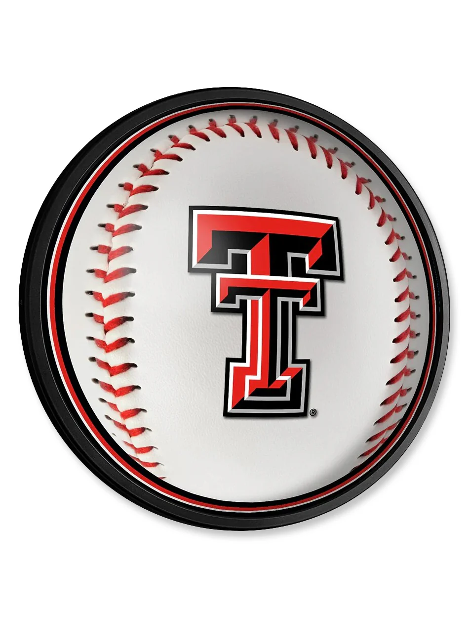 Texas Tech 18" Diameter Baseball Slimline Lighted Wall Sign