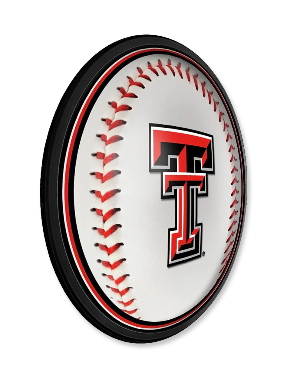 Texas Tech 18" Diameter Baseball Slimline Lighted Wall Sign - Image 2