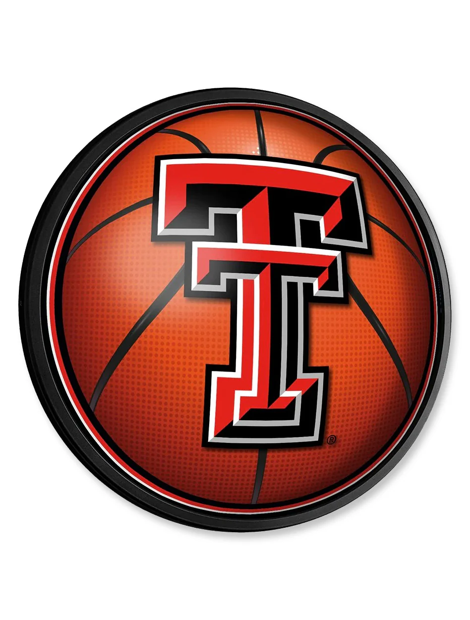 Texas Tech 18" Diameter Basketball Slimline Lighted Wall Sign