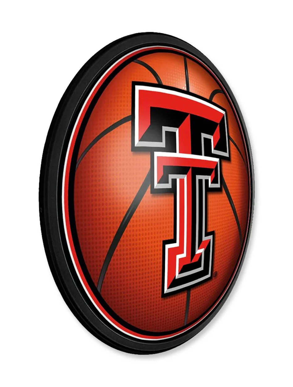 Texas Tech 18" Diameter Basketball Slimline Lighted Wall Sign - Image 2