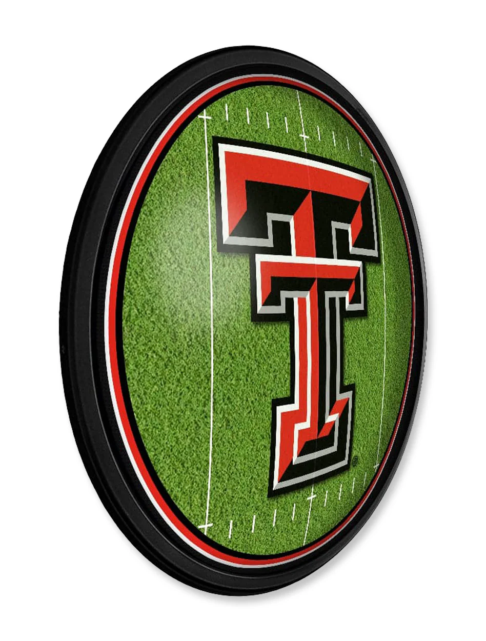 Texas Tech 18" Diameter Football Slimline Lighted Wall Sign - Image 2