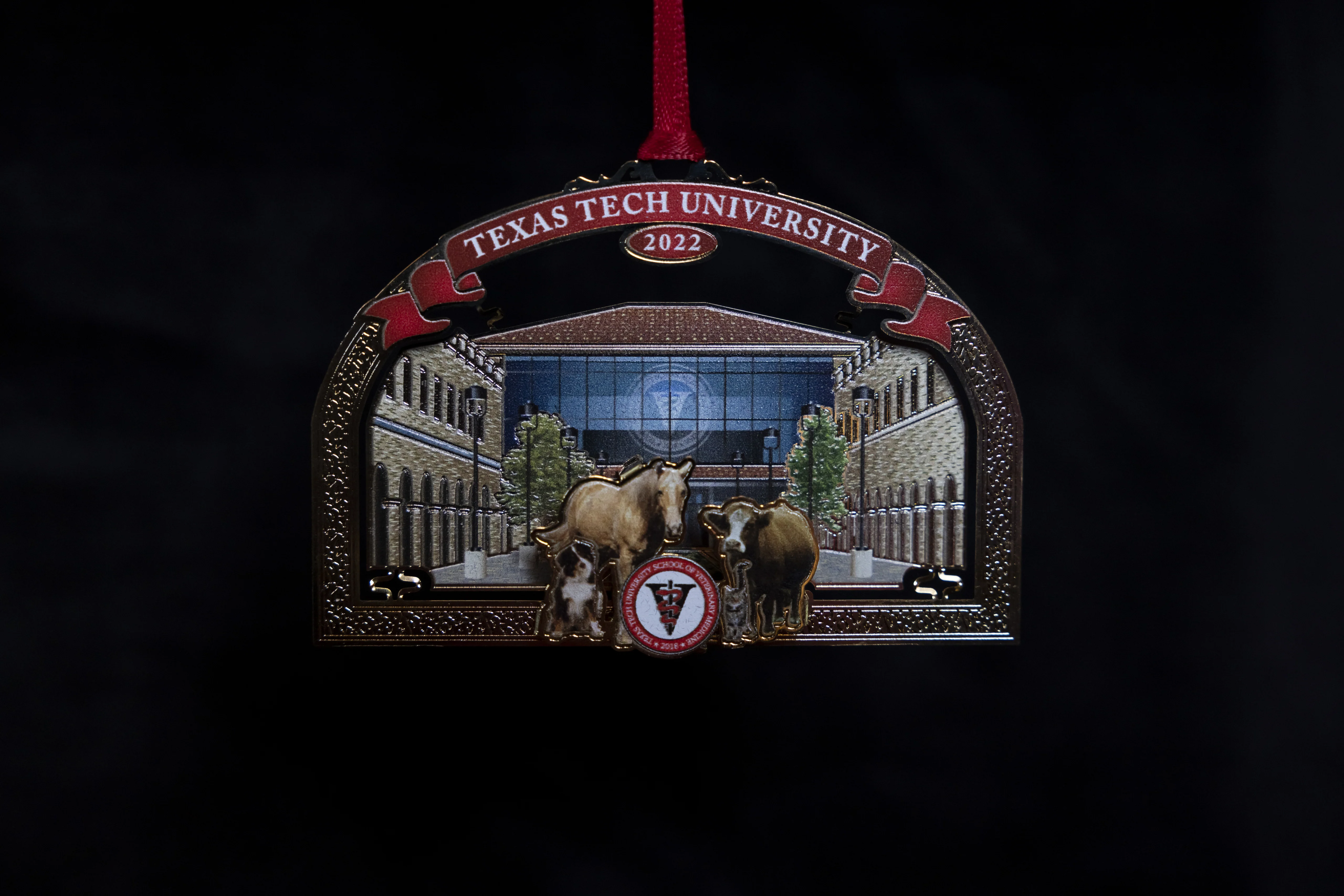 Texas Tech 2022 "School of Veterinary Medicine" 26th Official Ornament - Image 2