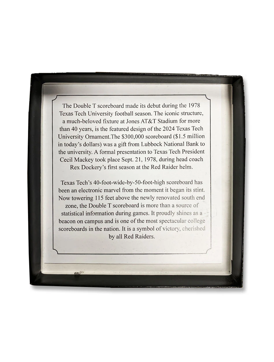 Texas Tech 2024 "Double T Scoreboard" Official Presidential Ornament - Image 5