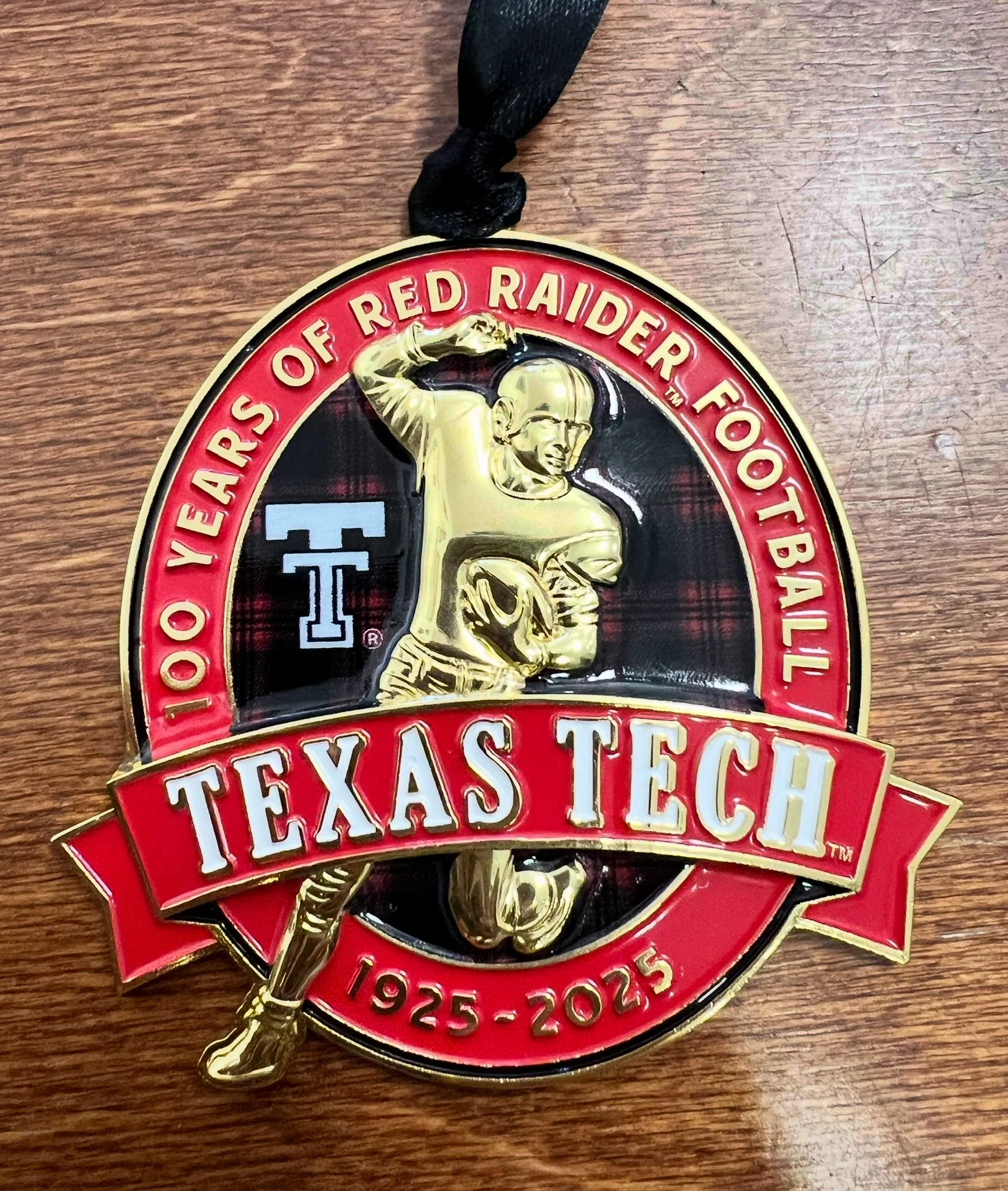 Texas Tech 2025 "100 Years Of Football" Official Ornament - Image 2