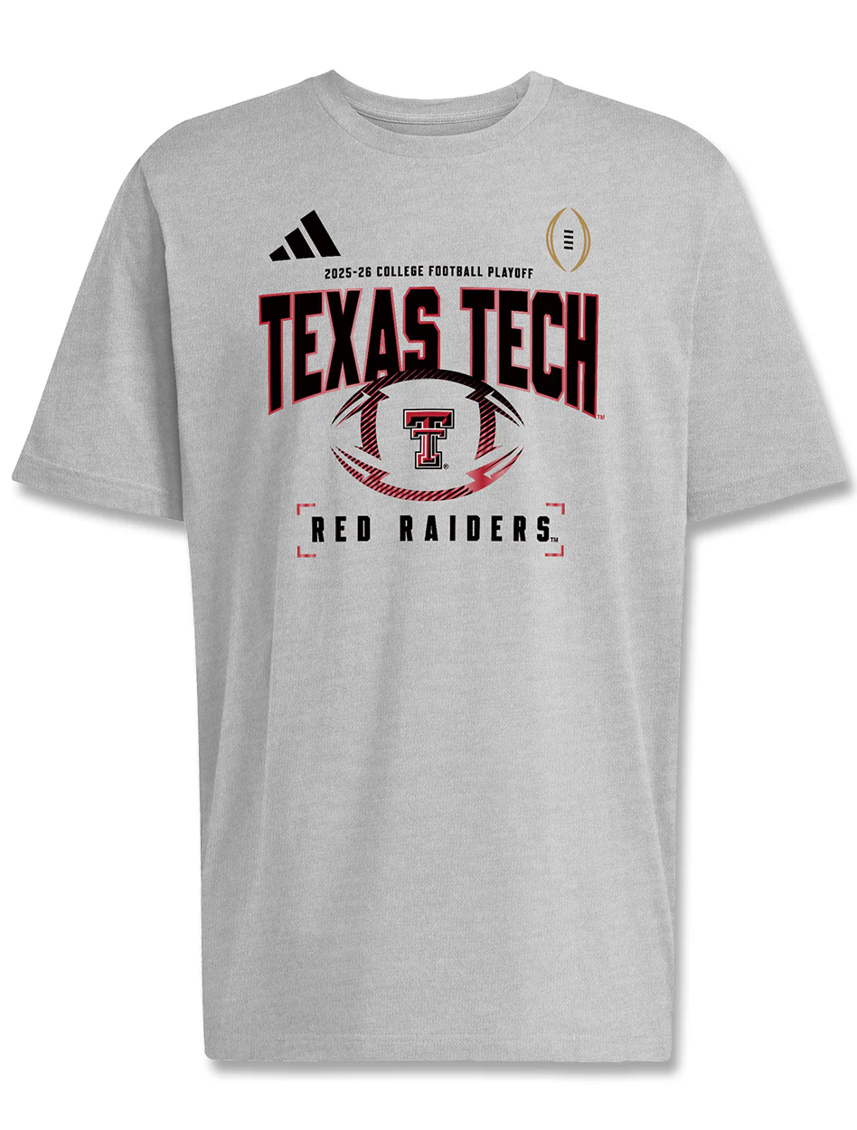 Texas Tech 2025 CFP - T-Shirt - Adidas - GREY - FLASH SALE