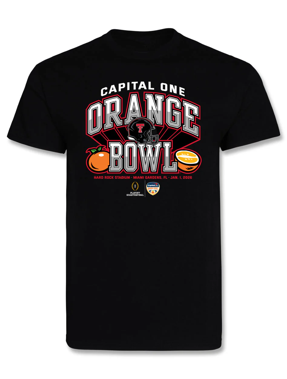 Texas Tech 2025 CFP Orange Bowl - T-Shirt - Slice of Life - BLACK