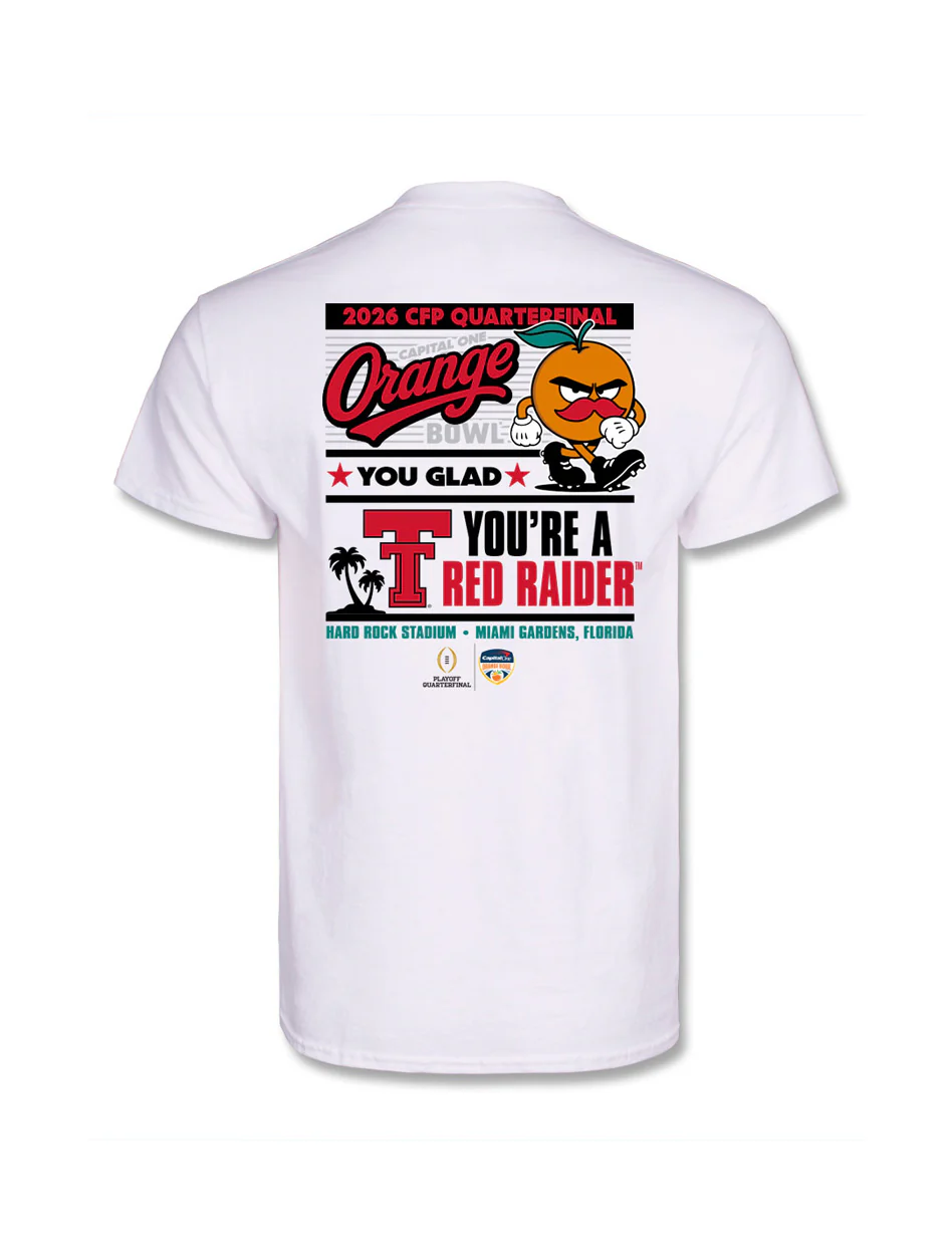Texas Tech 2025 CFP Orange Bowl - YOUTH - Orange You Glad - WHITE