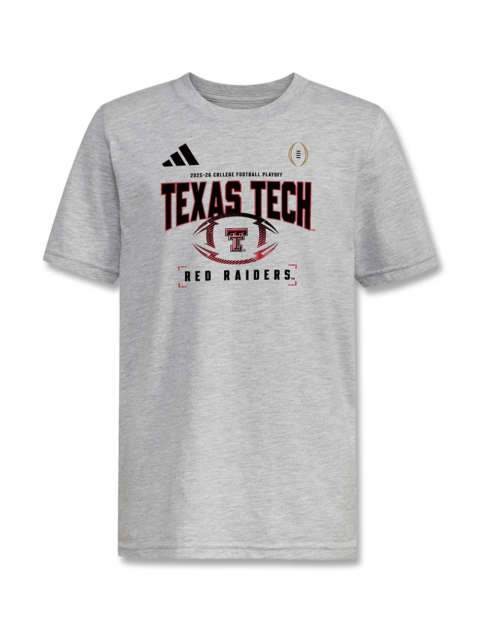 Texas Tech 2025 CFP - YOUTH T-Shirt - Adidas - GREY