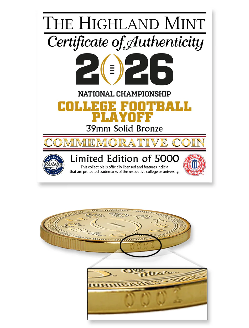 Texas Tech 2026 CFP 12 Team Challenge Coin - Image 3