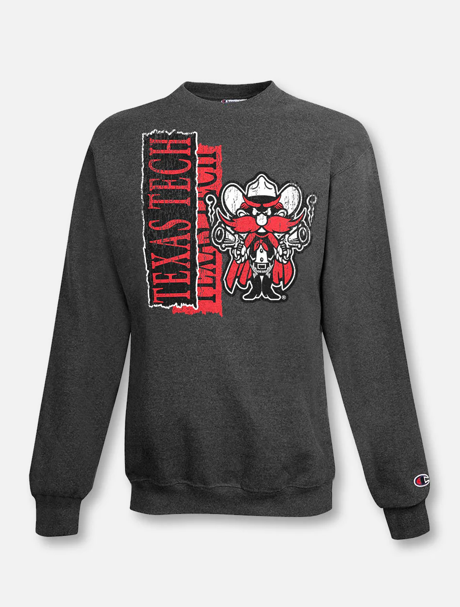 Texas Tech "90s Raider Red Vertical Vault" YOUTH Sweatshirt