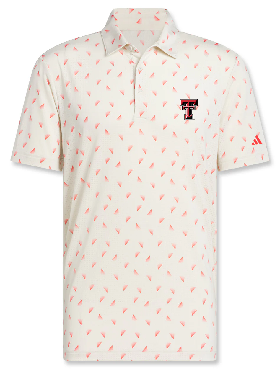 Texas Tech Adidas Golf "Eagle" Print Mesh Polo