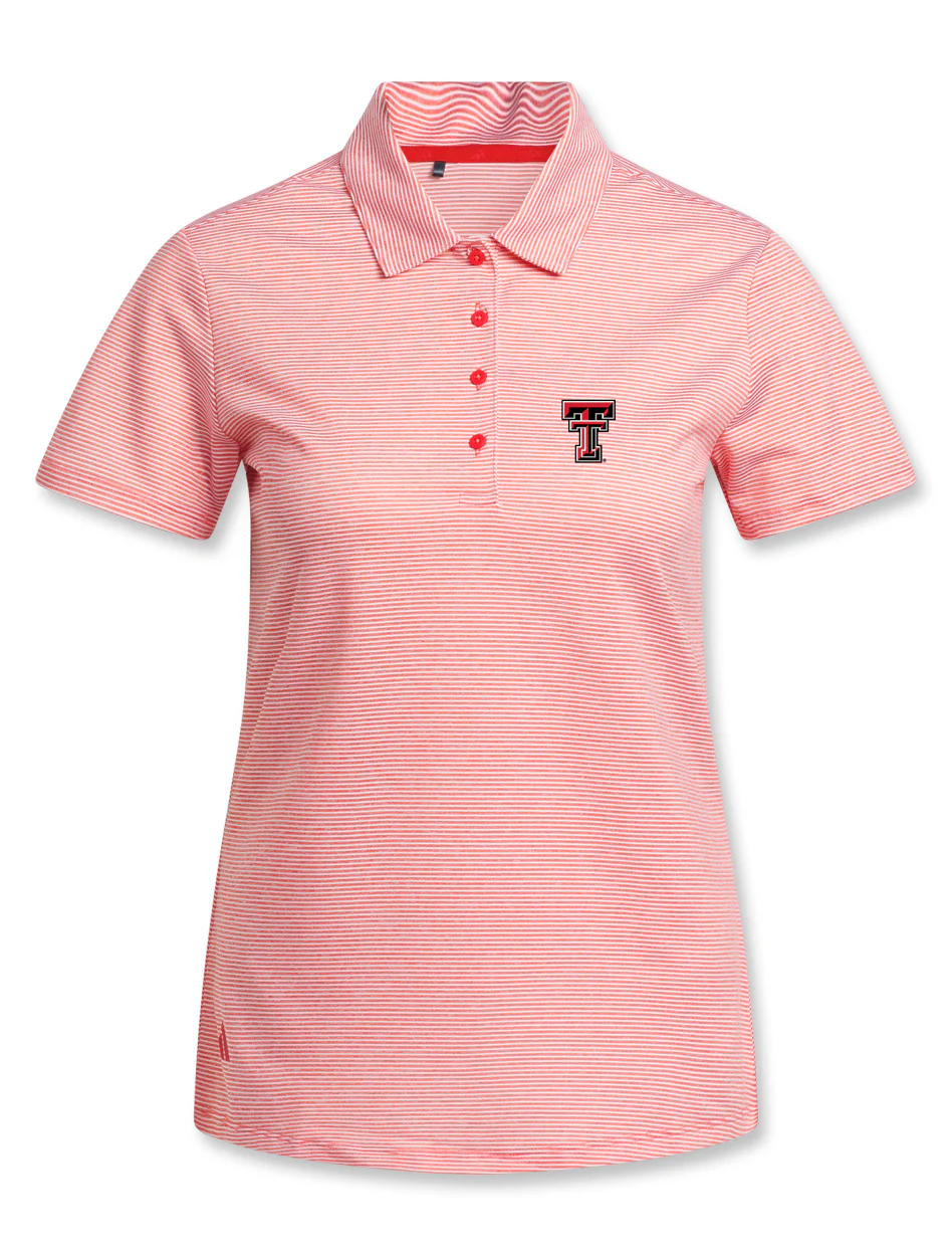Texas Tech Adidas Golf Women's "Mixed" Ottoman Short Sleeve Polo