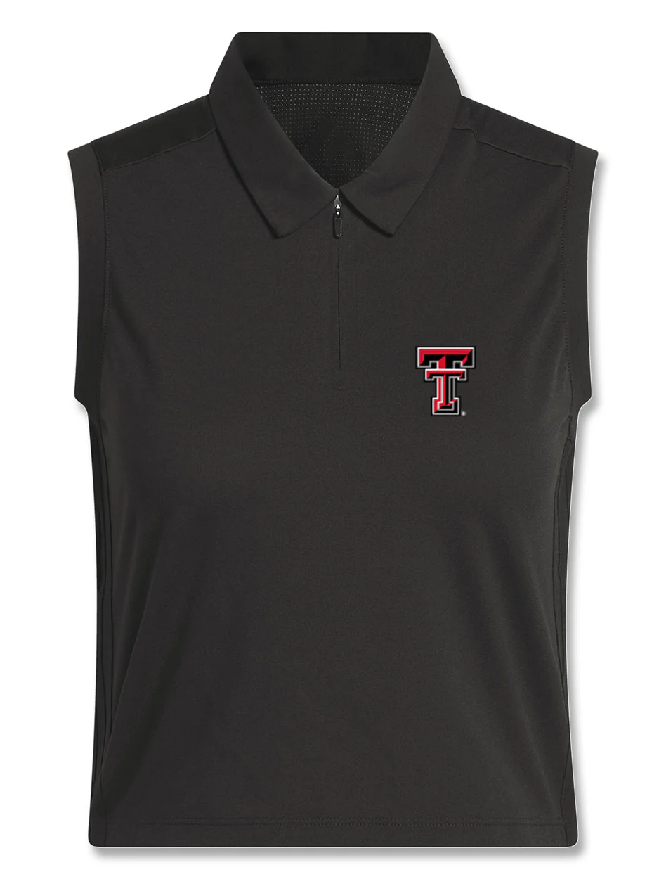 Texas Tech Adidas Golf Women's "Sunday Walk" Sleeveless BTC Crop Polo