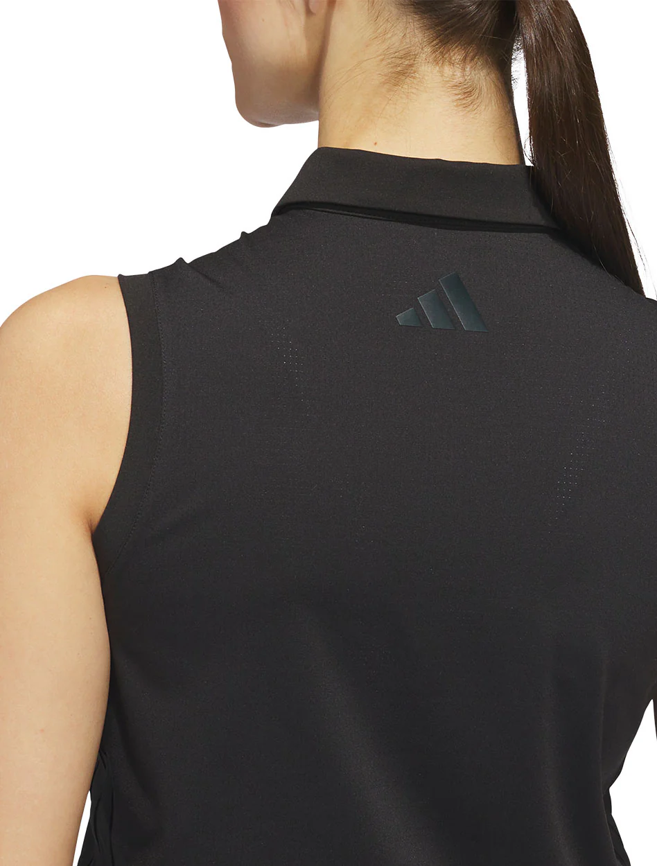 Texas Tech Adidas Golf Women's "Sunday Walk" Sleeveless BTC Crop Polo - Image 3