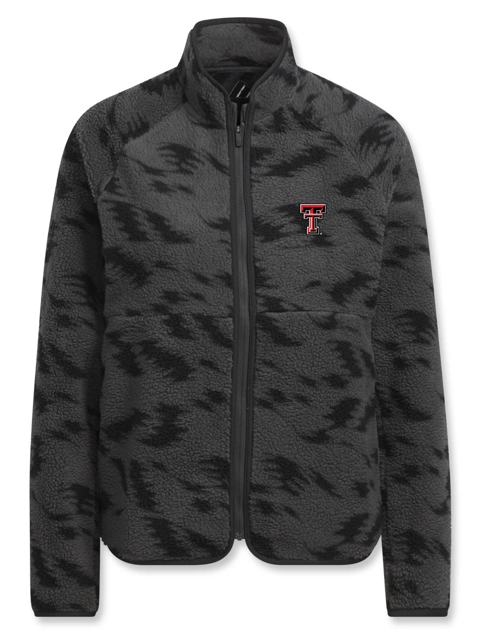 Texas Tech Adidas Women's Ultra 365 Pine Print Fleece Full Zip