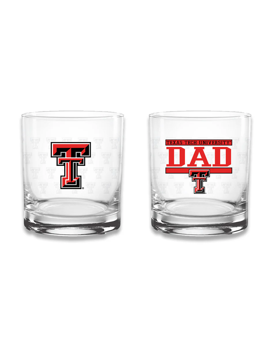 Texas Tech All Over Double T Dad 14 oz Double Old Fashion