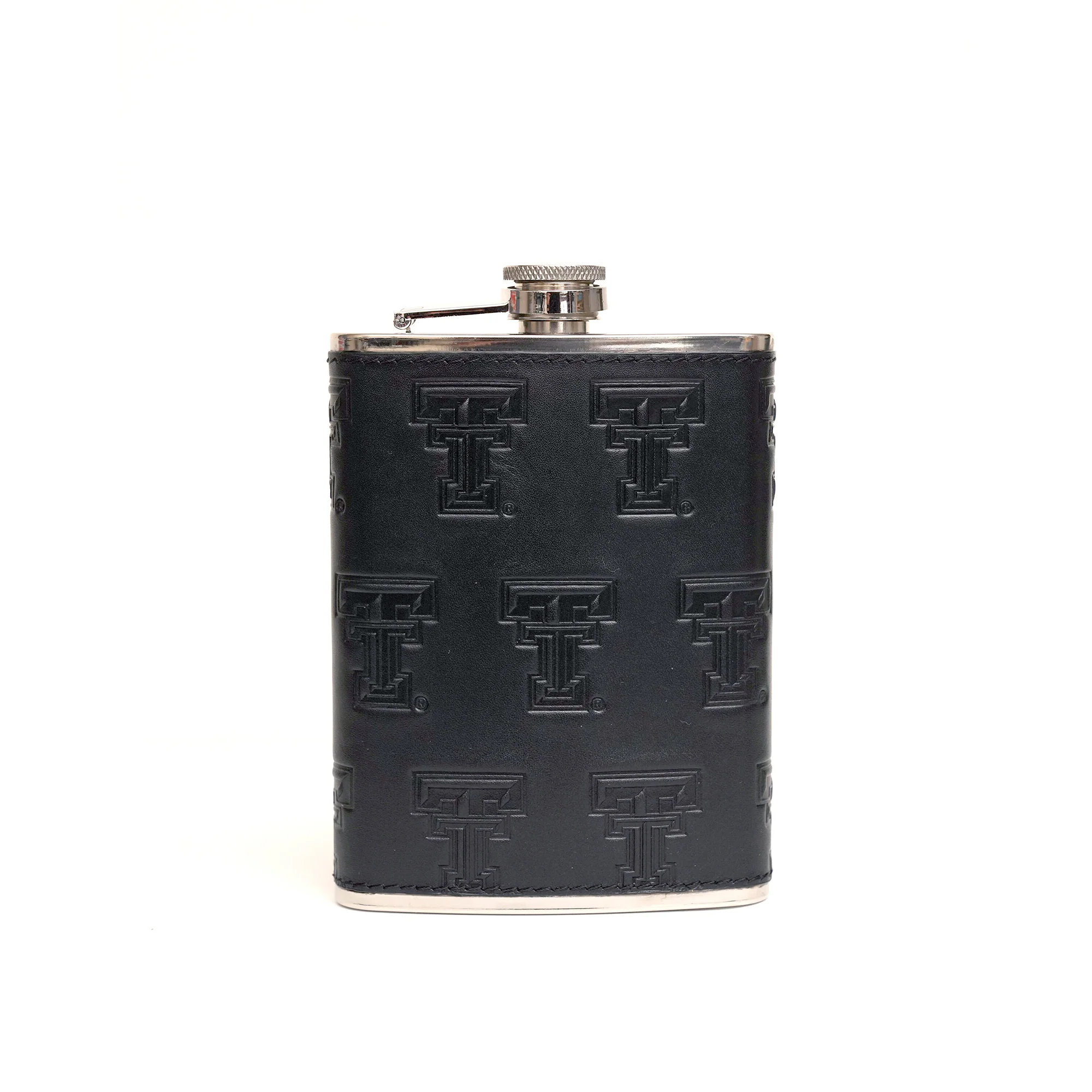 Texas Tech All Over Double T Premium Leather Wrapped Flask