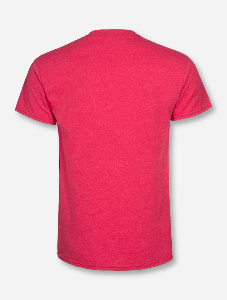 Texas Tech Arch in White on Heather Red T-Shirt - Image 2