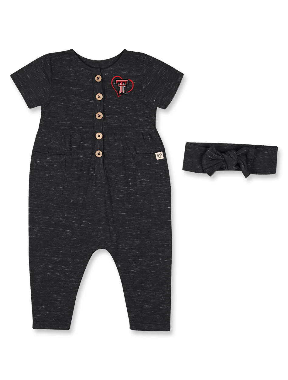 **Texas Tech Arena "Fleet" Infant Romper with Headband