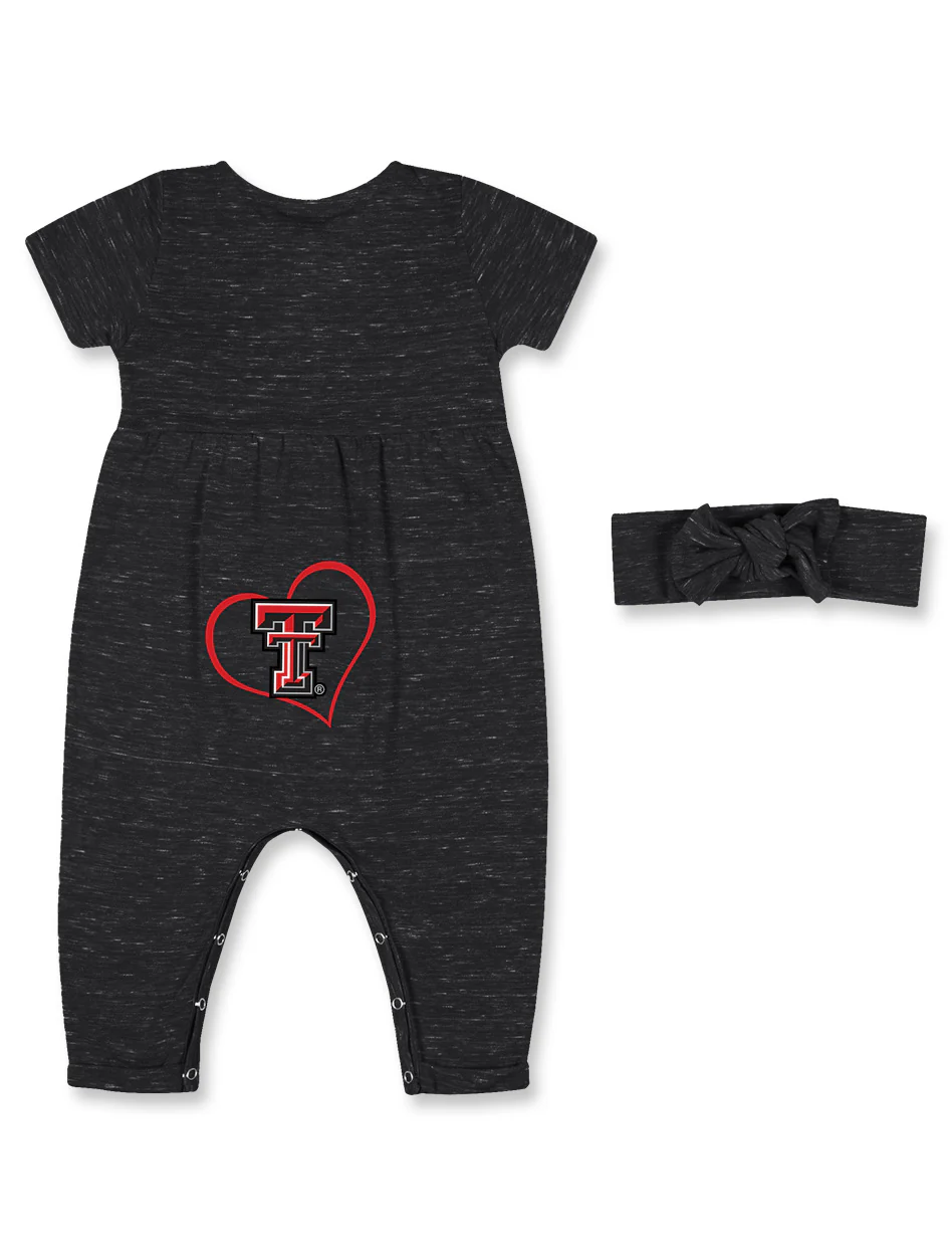 **Texas Tech Arena "Fleet" Infant Romper with Headband - Image 2