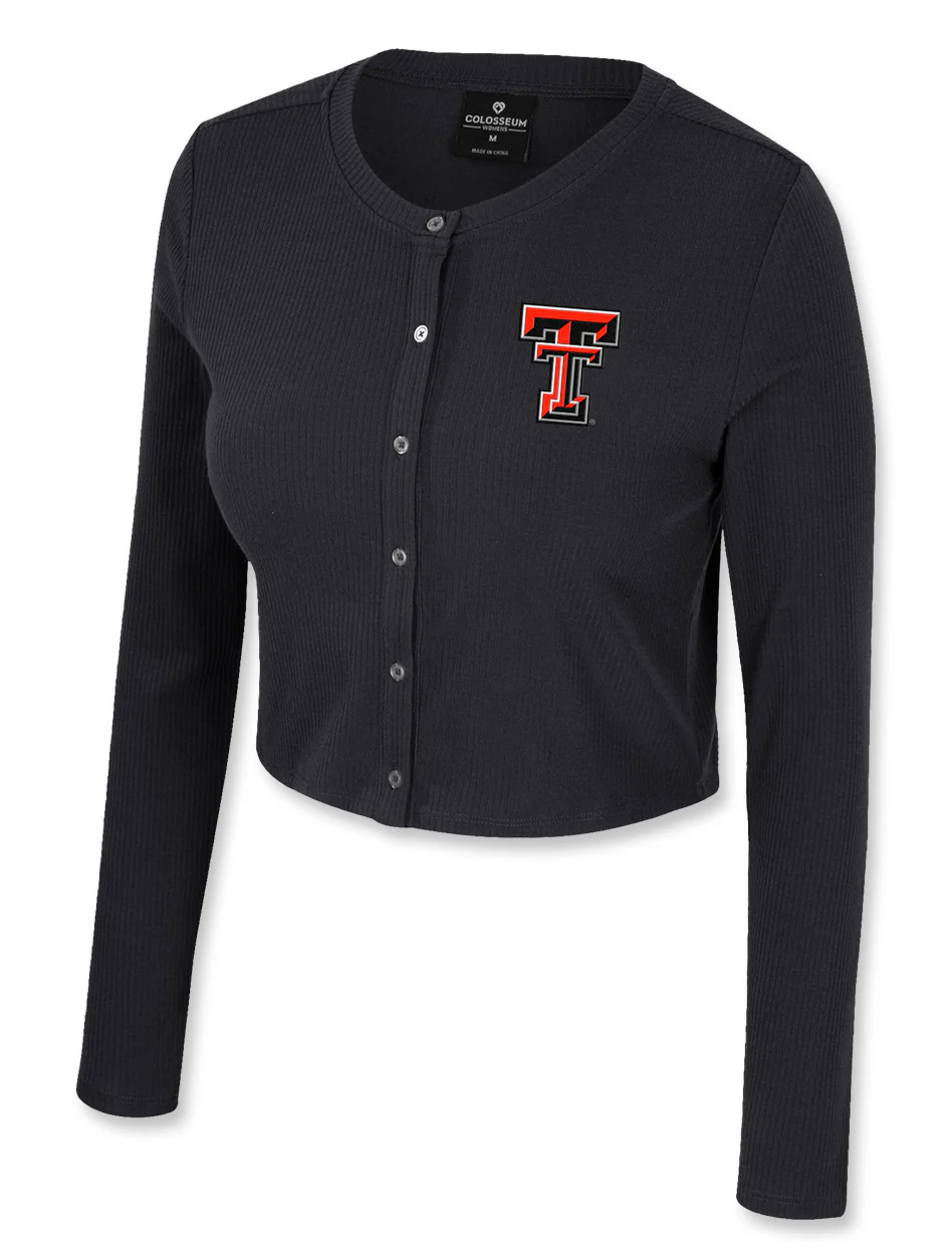 **Texas Tech Arena "Sorority Row" Rib Sweater Cropped Cardigan