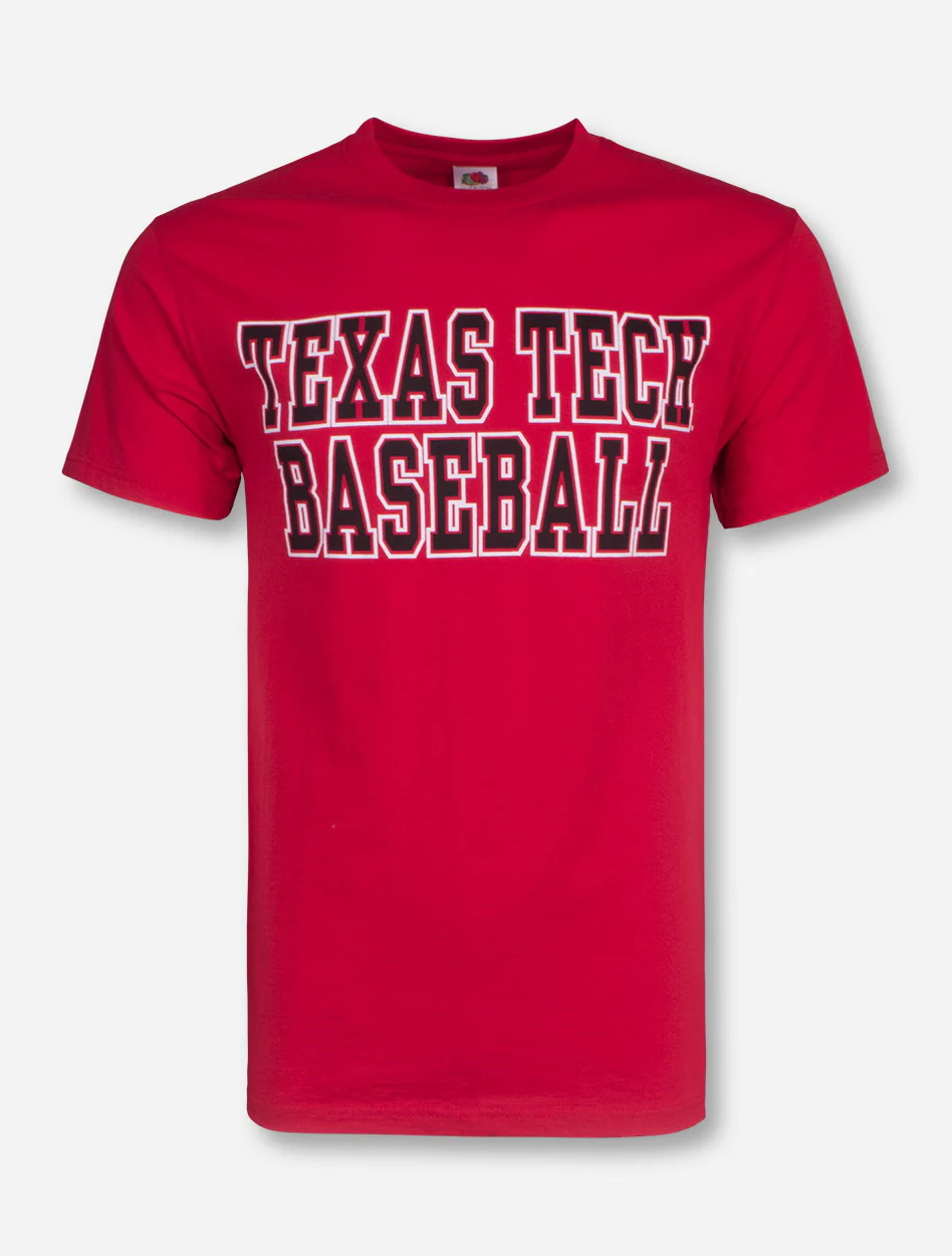 Texas Tech Red Raiders Baseball Stacked T-Shirt - Image 5