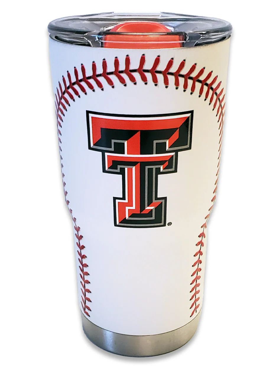 Texas Tech Baseball "Stitch" 20oz Tumbler