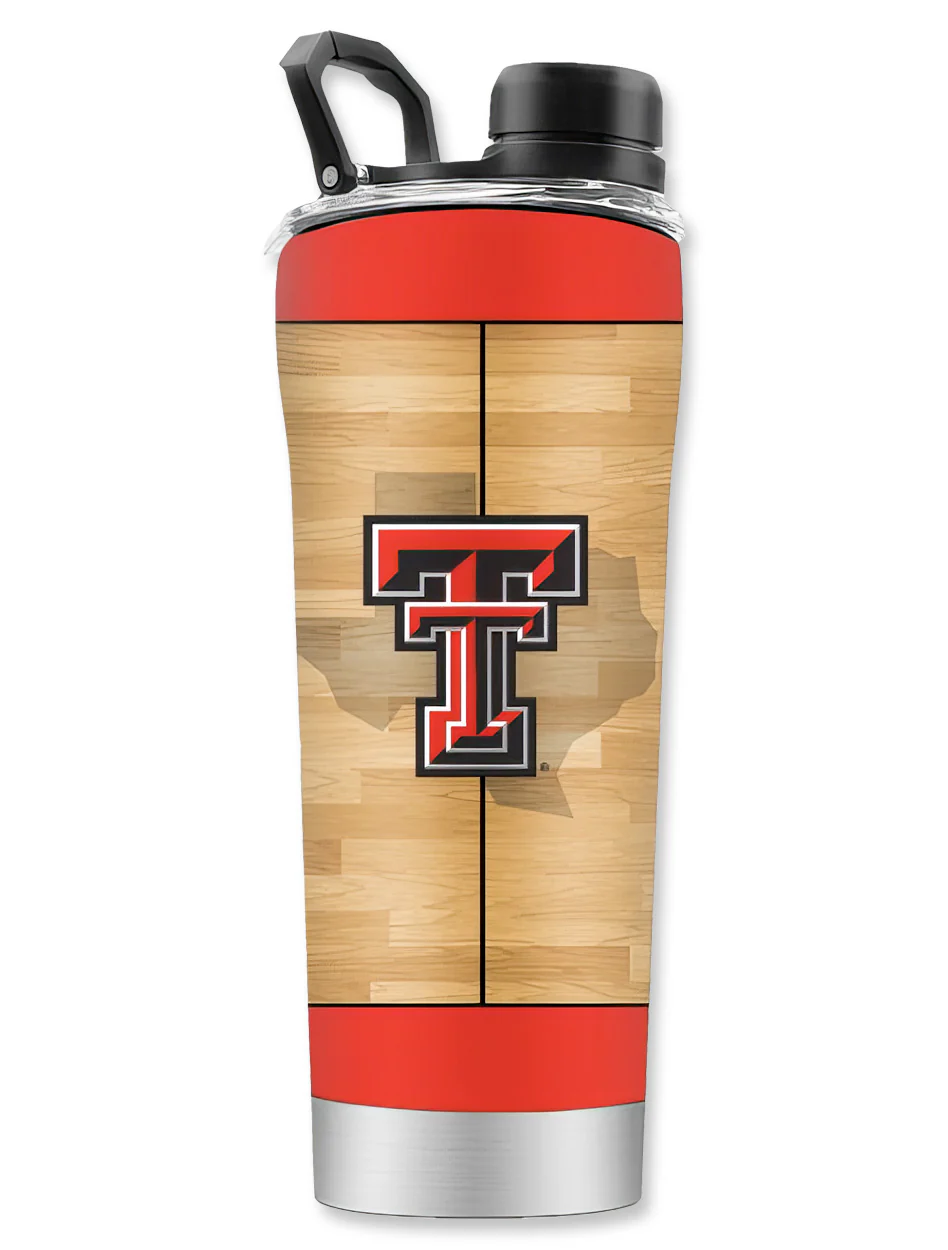 Texas Tech Basketball Court Stainless Steel Shaker
