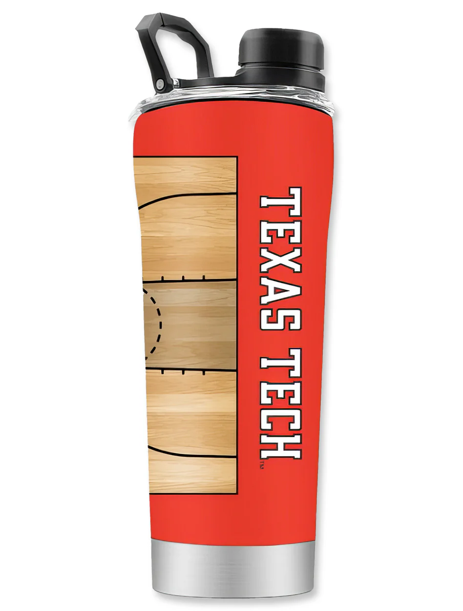 Texas Tech Basketball Court Stainless Steel Shaker - Image 2