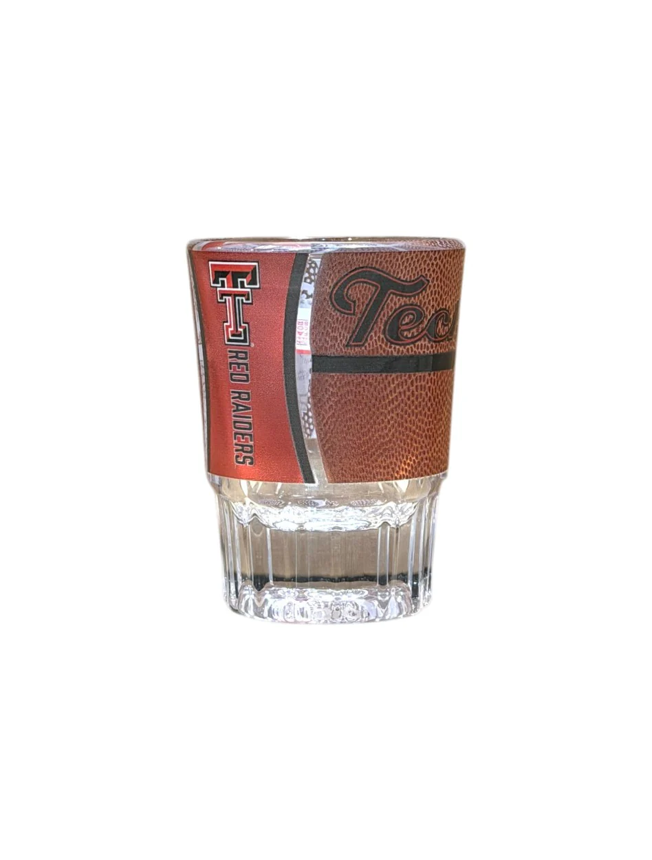 Texas Tech "Basketball" Gameball 2oz Prism Shot Glass