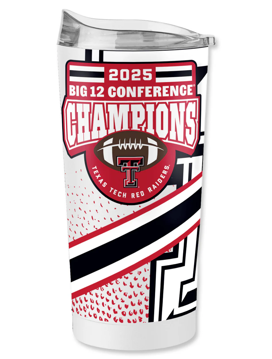 Texas Tech Big 12 CHAMPS 20 oz Powder Coated Tumbler