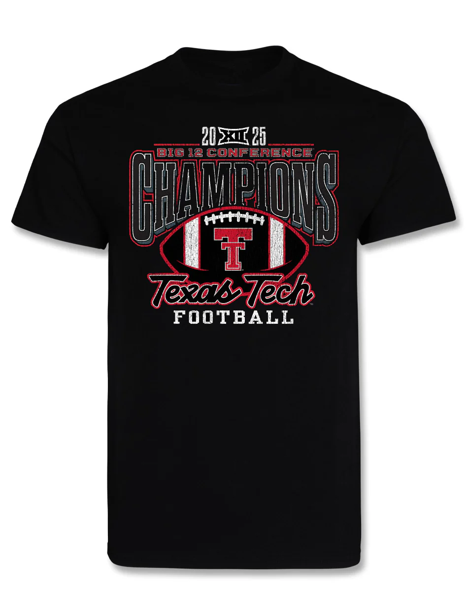 Texas Tech Big 12 CHAMPS - T-Shirt - Staple - BLACK