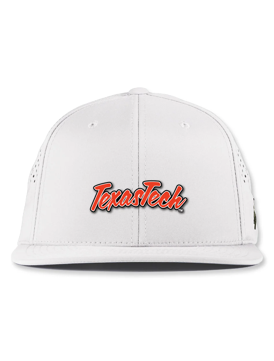Texas Tech Branded Bills "PVC Script" Snapback White Cap