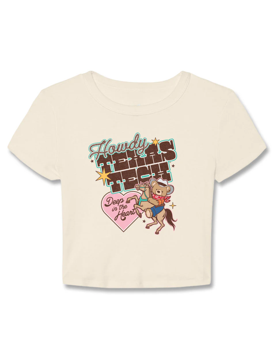 Texas Tech "Round Up" Micro Rib Baby Tee