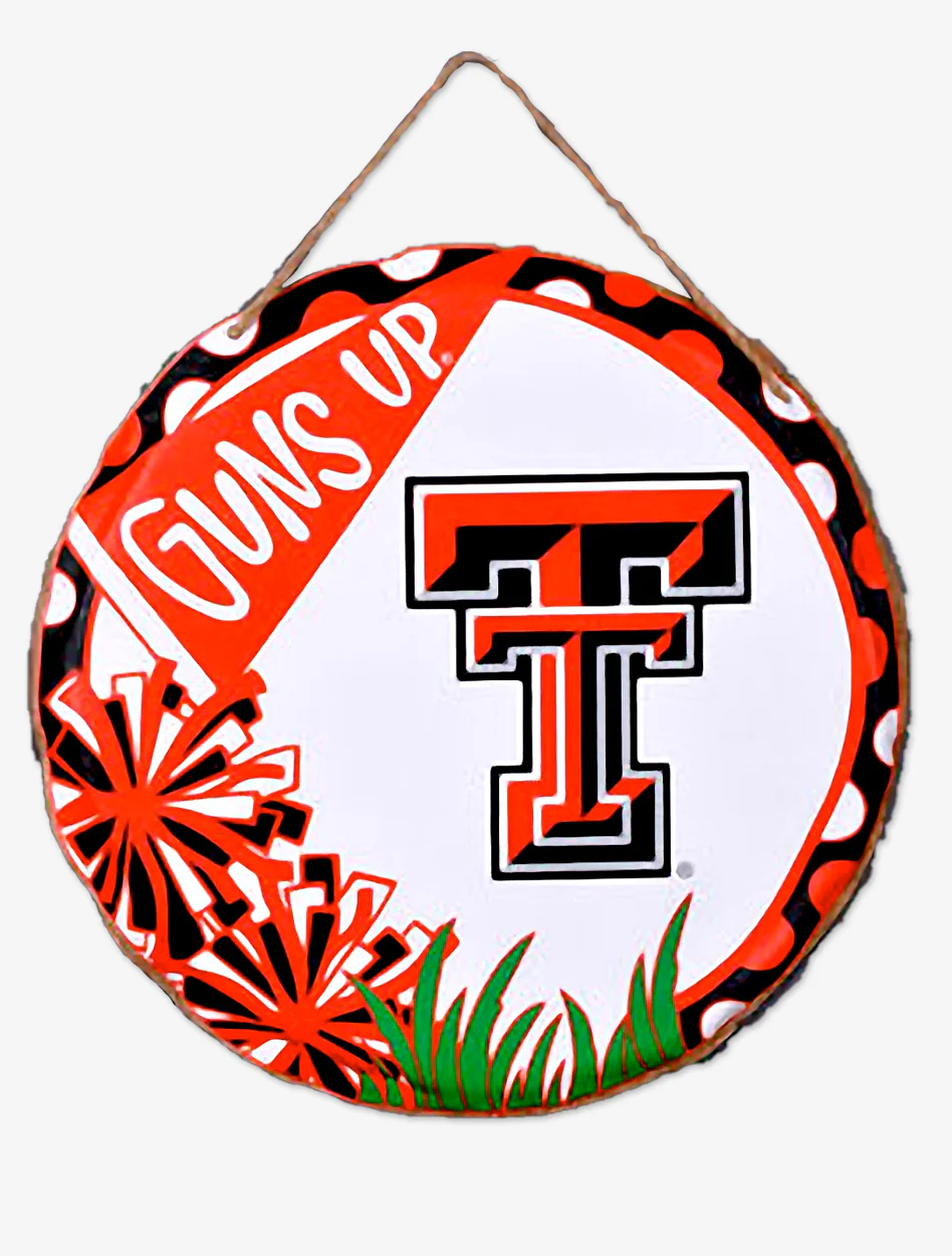 Texas Tech Burlap Guns Up Hanger
