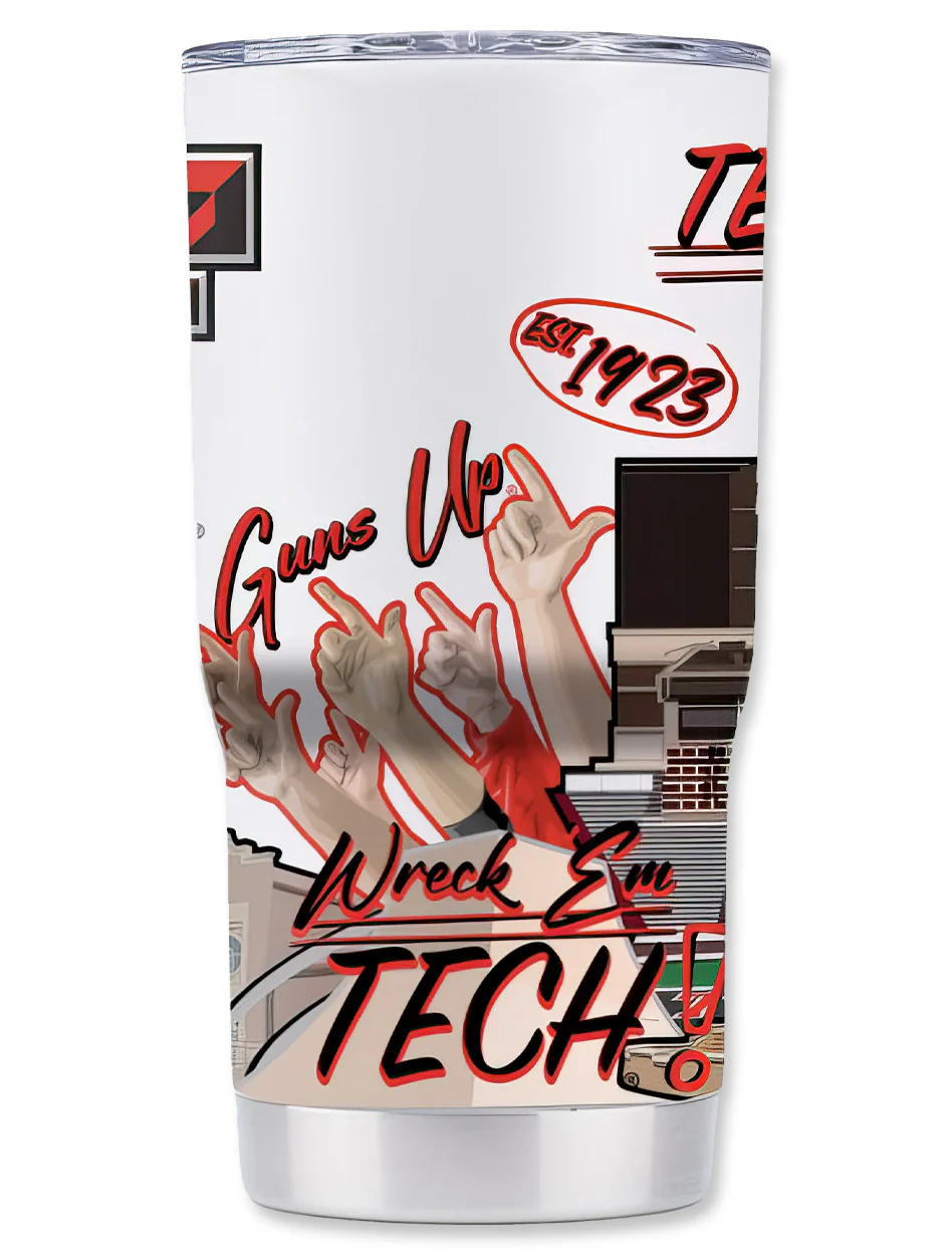 Texas Tech "Campus Icons" 20oz Tumbler - Image 3