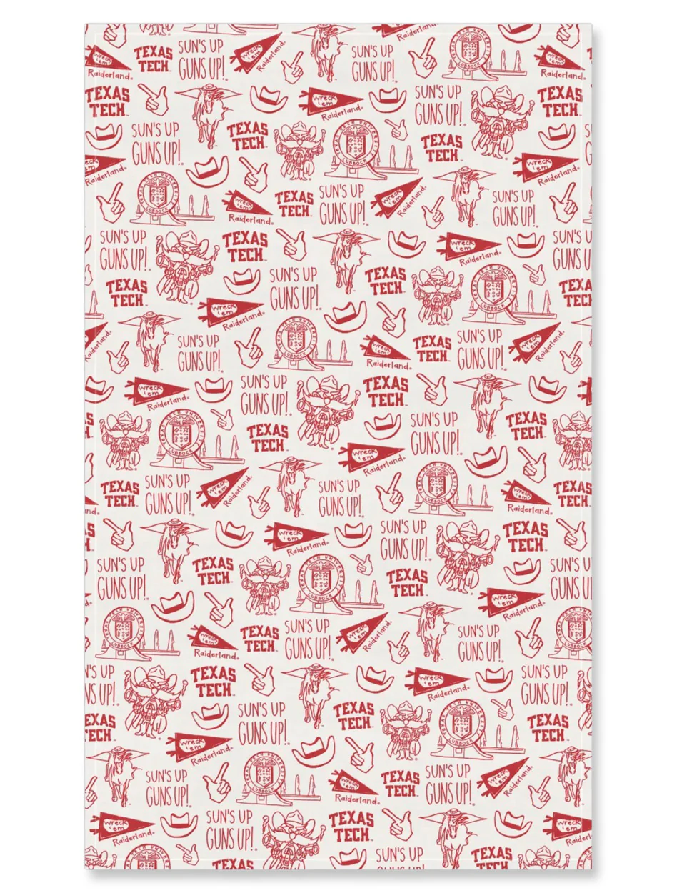 Texas Tech "Campus Landmarks" Cotton Tea Towel