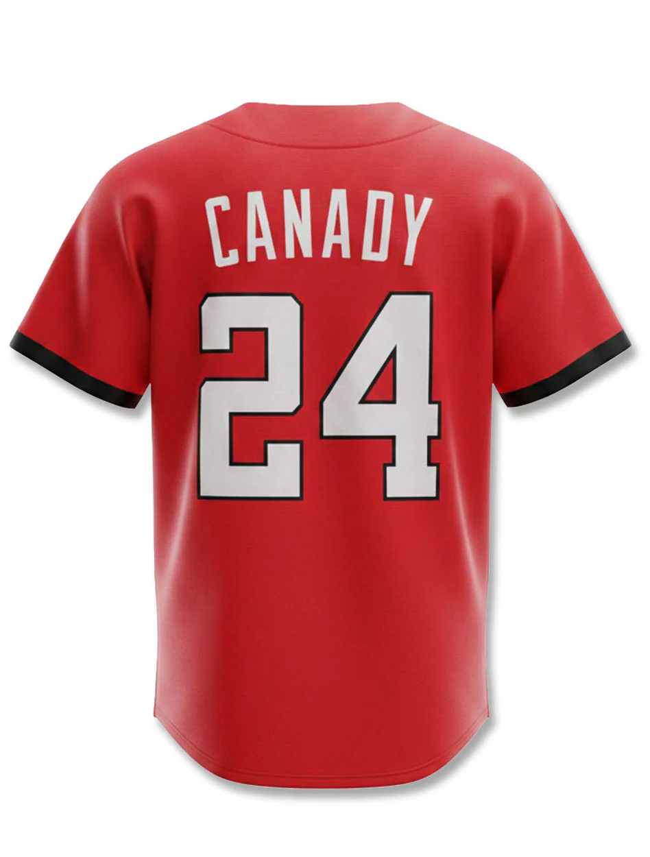 Texas Tech "Canady Script" Softball Red Jersey