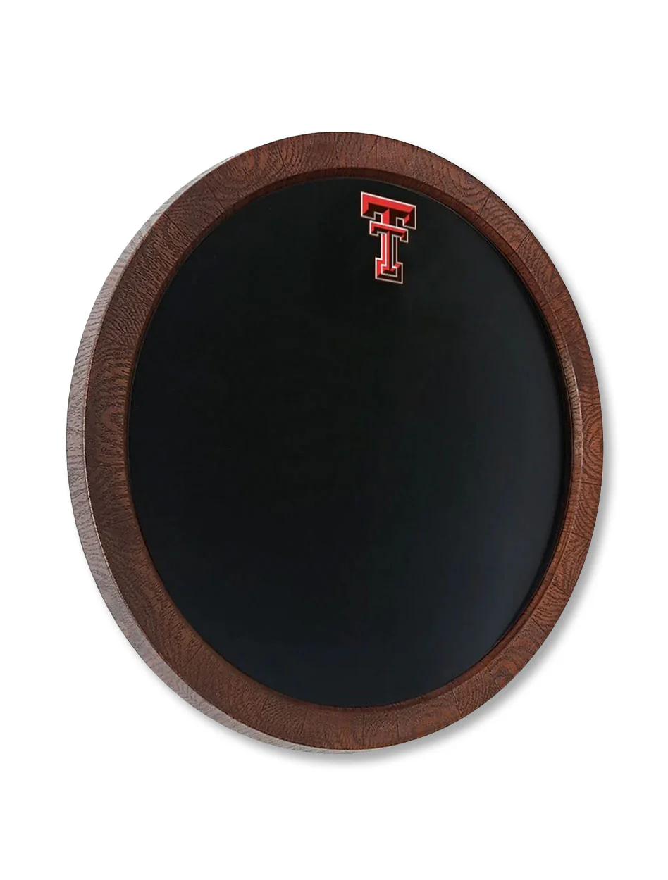 Texas Tech Chalk Board "Faux" Barrel Top Sign - Image 2