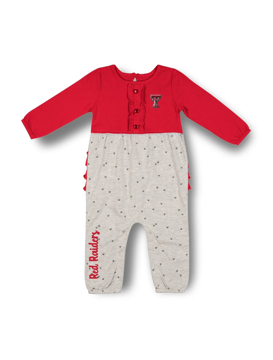 **Arena Texas Tech "Christmas Star" INFANT Long Sleeved Romper Onesie