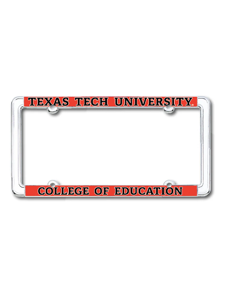 Texas Tech College of Education License Plate Frame