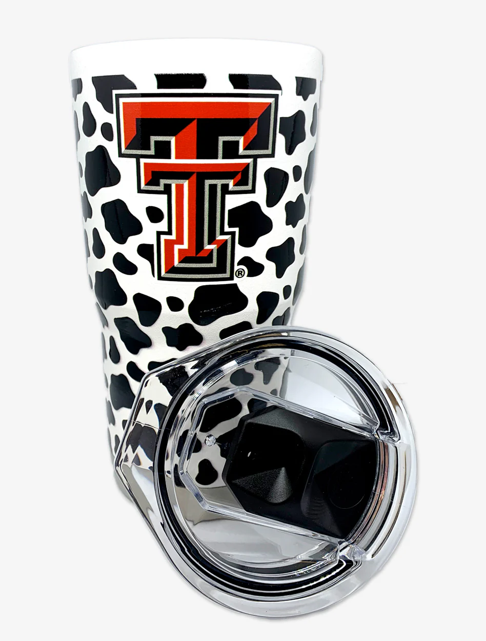 Texas Tech "Cow Print" 20oz Double Walled Travel Tumbler - Image 3