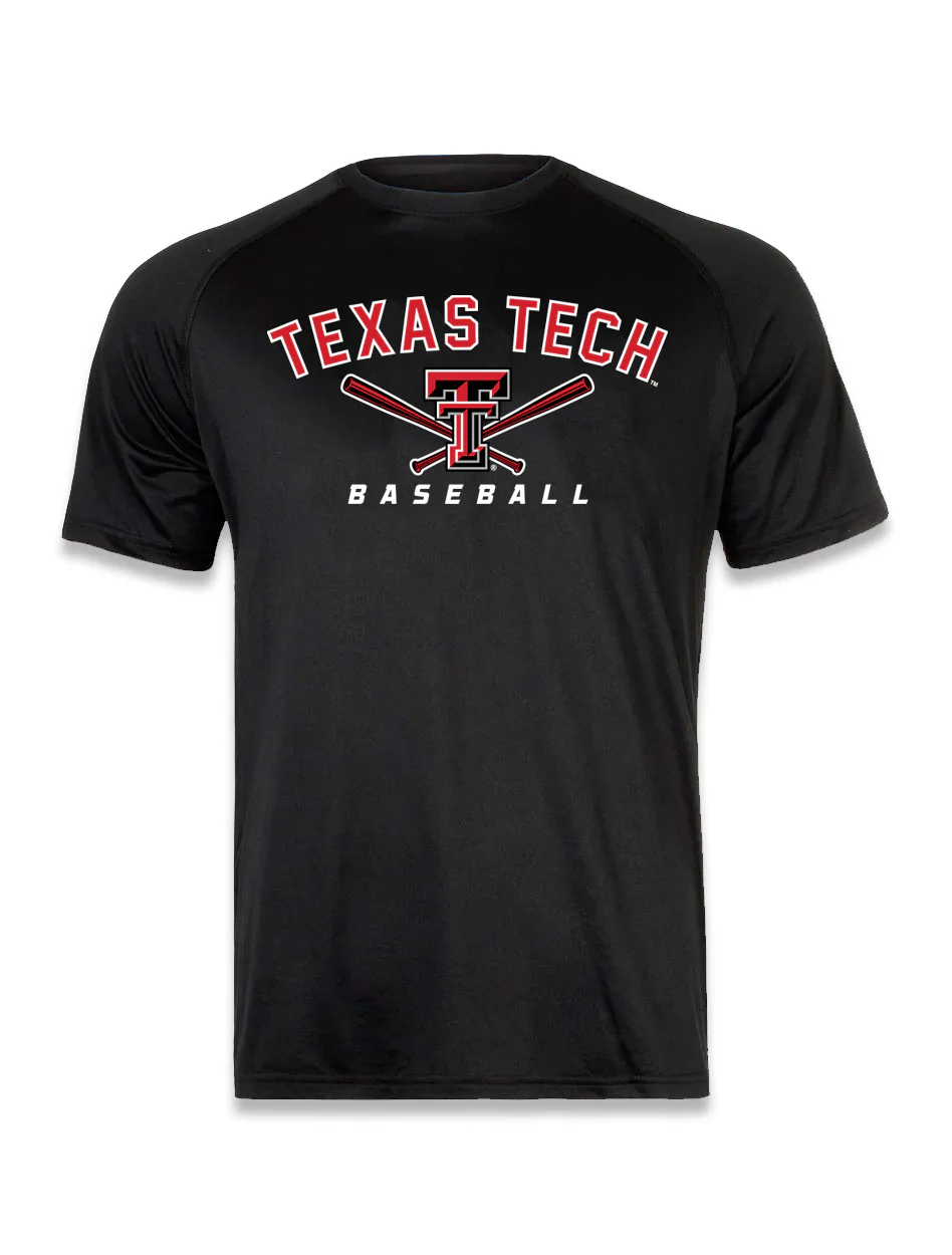 Texas Tech "Cross Bars" Baseball Athletic Fabric T-Shirt