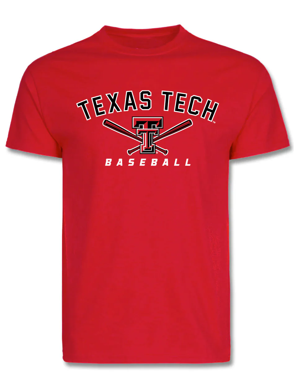 Texas Tech "Cross Bars" Baseball Athletic Fabric T-Shirt - Image 2