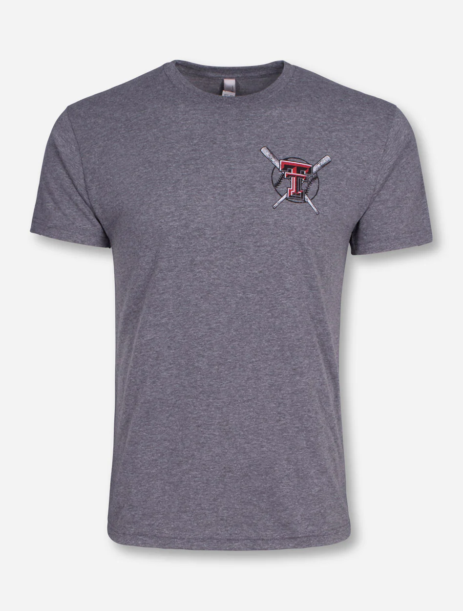 Texas Tech Dan Law Field Baseball Heather Grey T-Shirt - Image 2