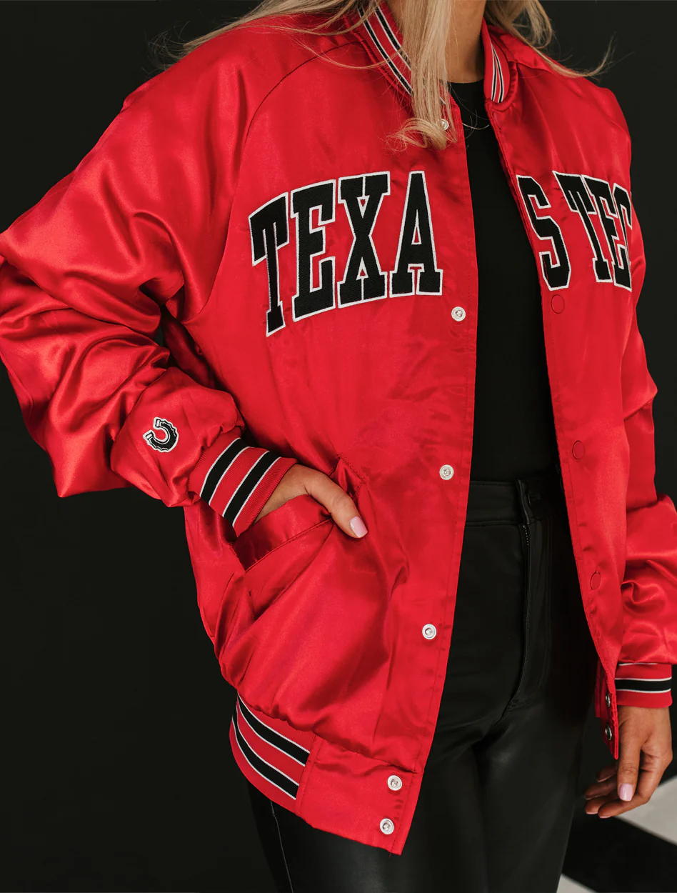 Texas Tech Dark Horse "Arch" Vintage Varsity Jacket - Image 2